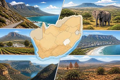 Afrique du sud carte : les meilleures régions à explorer