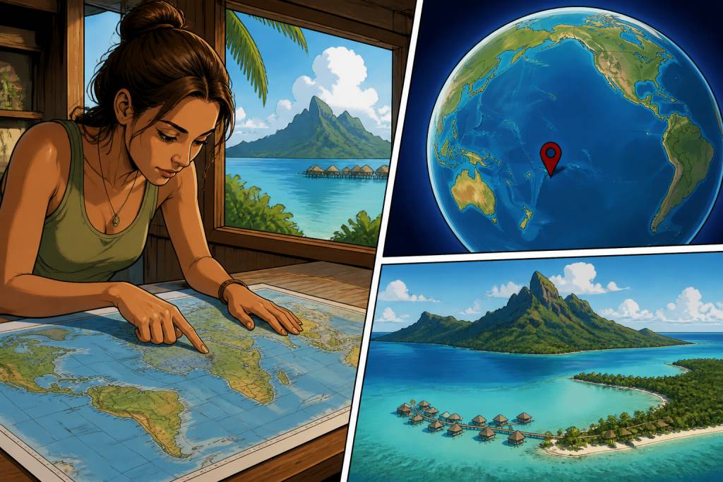 Bora bora sur la carte du monde : où se situe cette destination paradisiaque