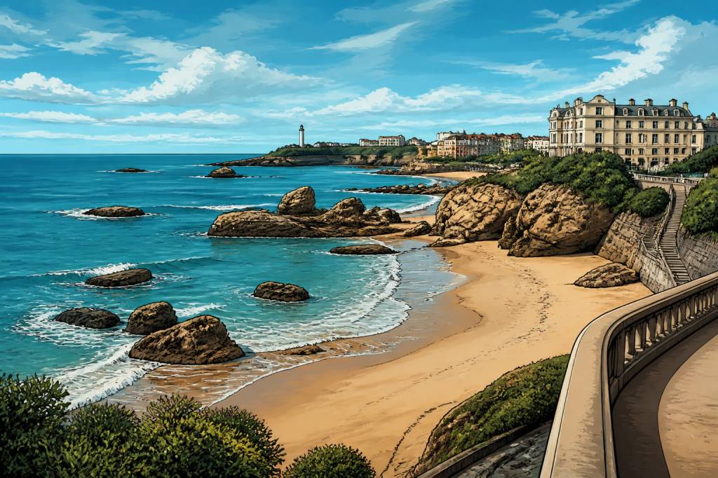 Biarritz France photos : les plus beaux paysages et lieux à découvrir affiner via vision et ajouts contradictoires.