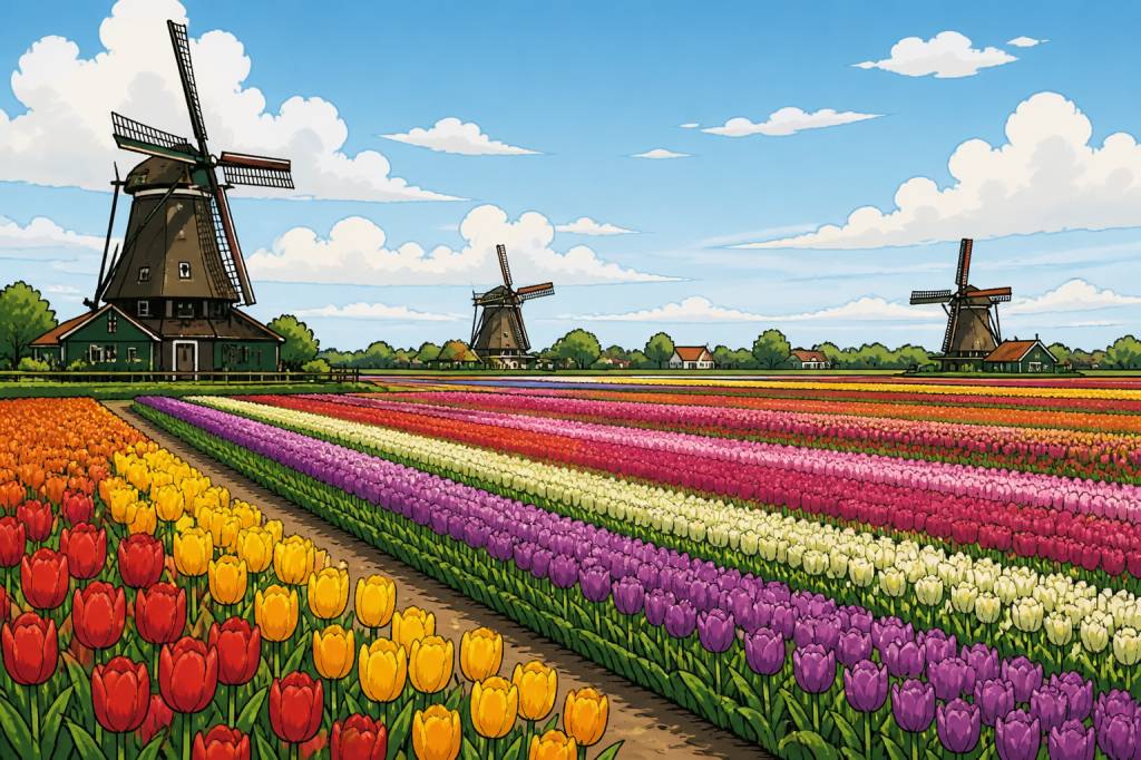 Champ de fleurs en Hollande : les plus beaux endroits à découvrir