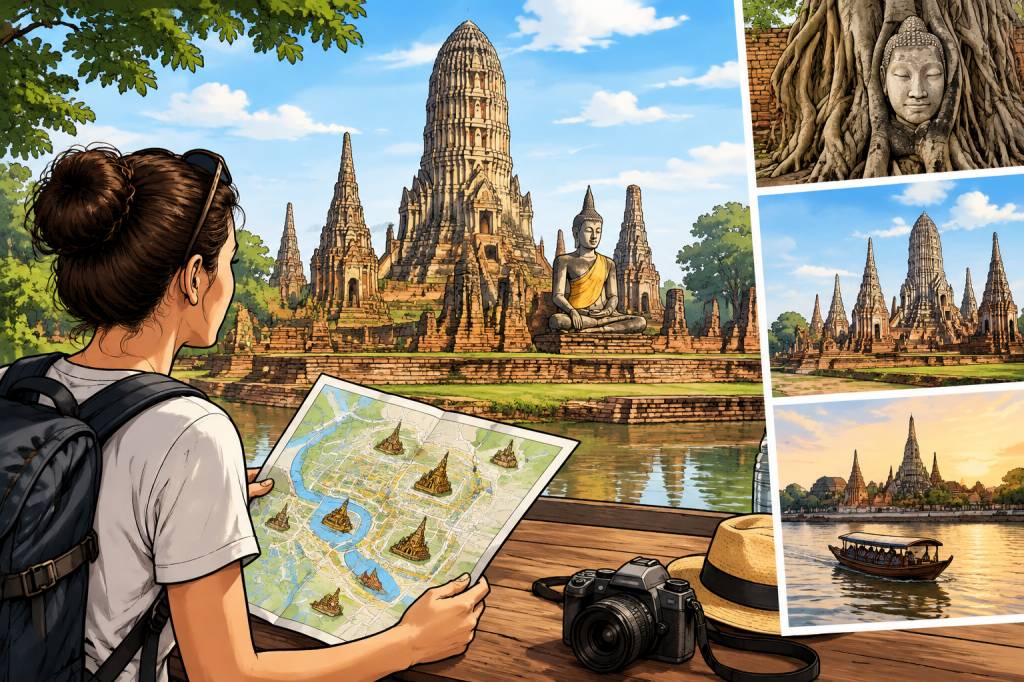 Ayutthaya carte : les sites incontournables pour préparer votre itinéraire de voyage