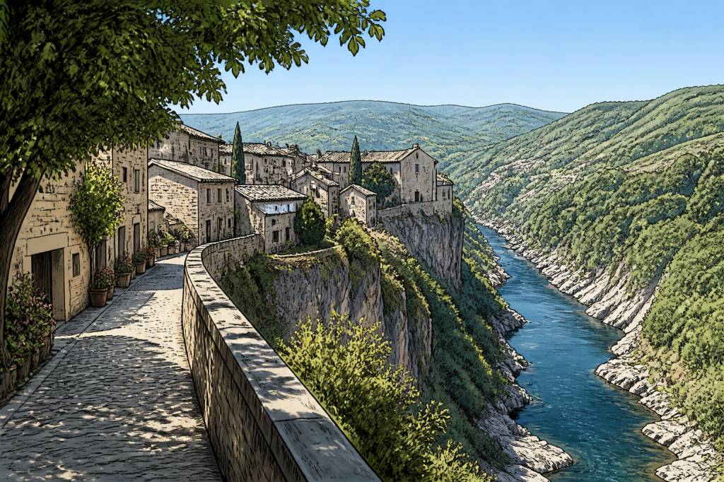 Aiguèze photos : découvrez les plus beaux paysages de ce village médiéval ─utigalugu
