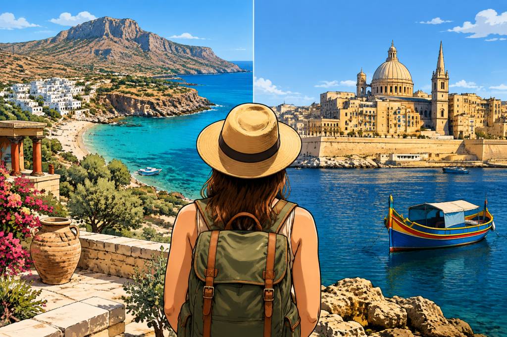 Crète ou Malte : quelle destination choisir pour vos prochaines vacances ?