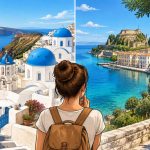 Santorin ou Corfou : quelle île grecque choisir pour vos vacances ?
