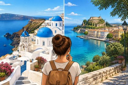 Santorin ou Corfou : quelle île grecque choisir pour vos vacances ?